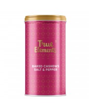True Elements Baked Cashews Salt And Pepper 100gm GH (In Pink Metal Jar)
